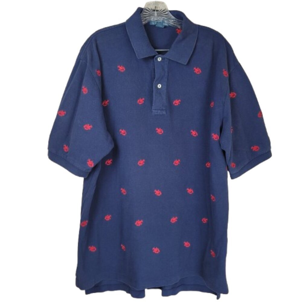 Polo Ralph Lauren Men's Polo Shirt Sz LT Crab Print Logo